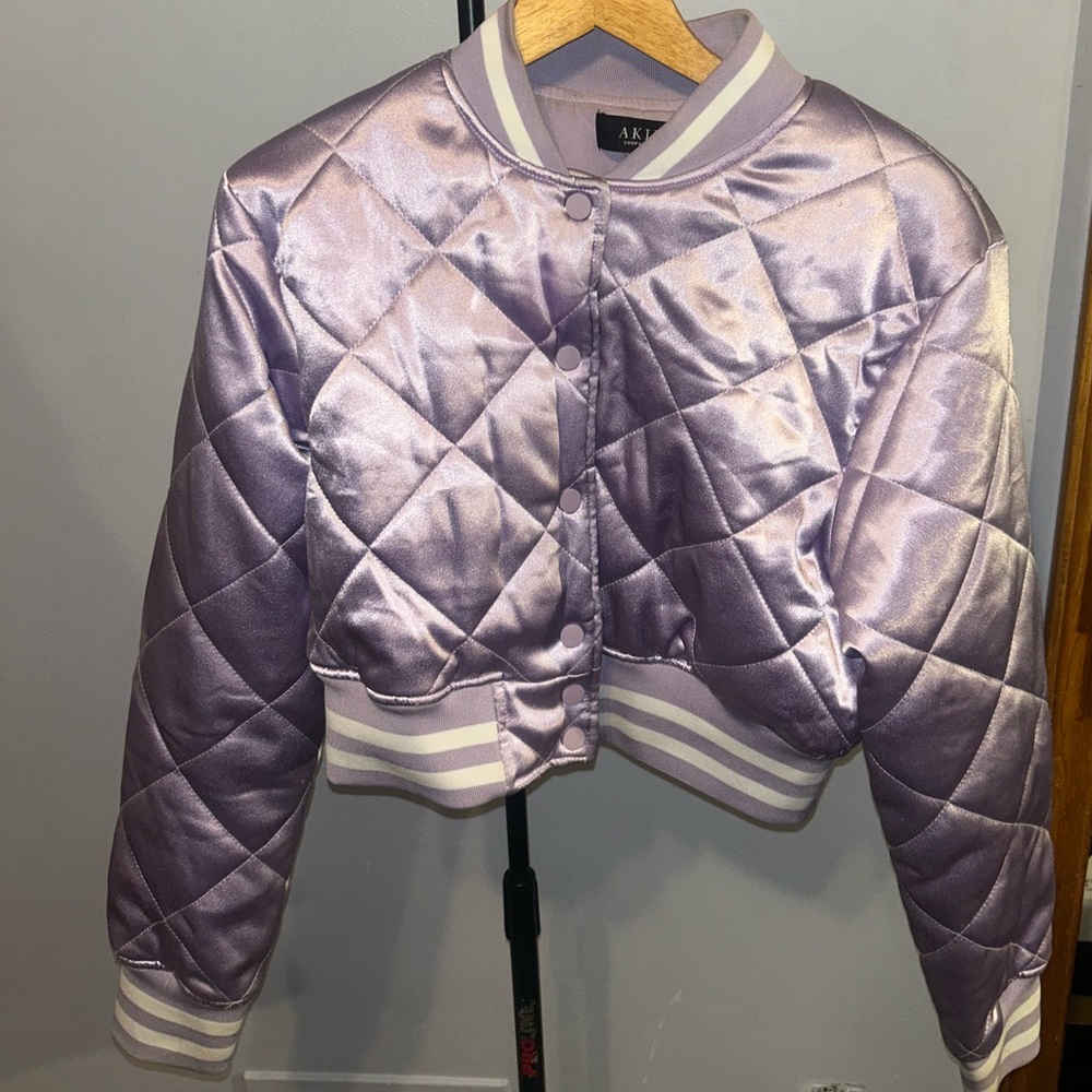 AKIRA Lavender Satin Jacket